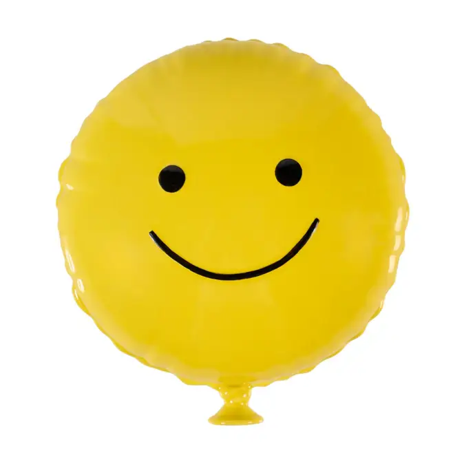 Ballon en aluminium jaune smiley pour boîte à bijoux, pour qu’un simple bonne humeur