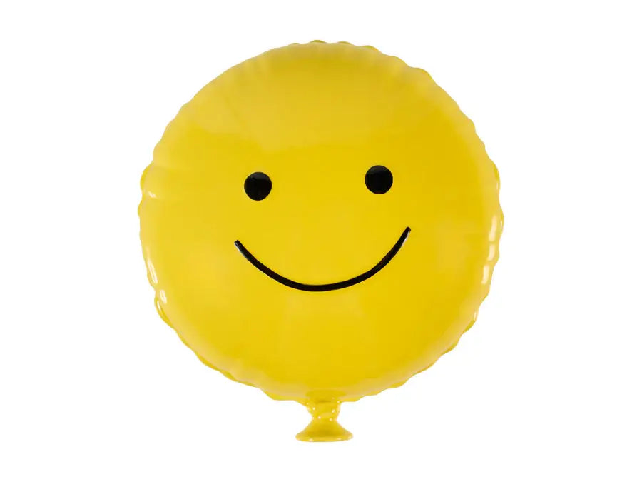 Ballon joyeux jaune sourire en boîte à bijoux pour petits trésors