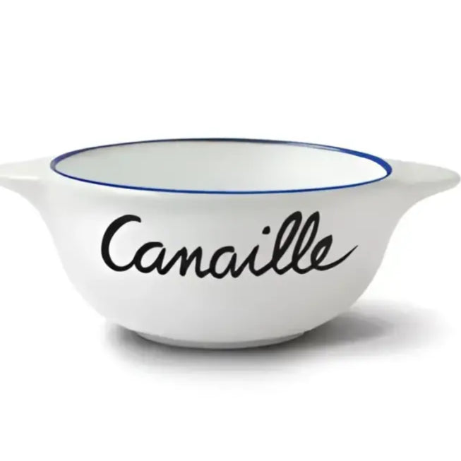 Bol Breton revisité en céramique blanche avec poignées, parfait pour votre table