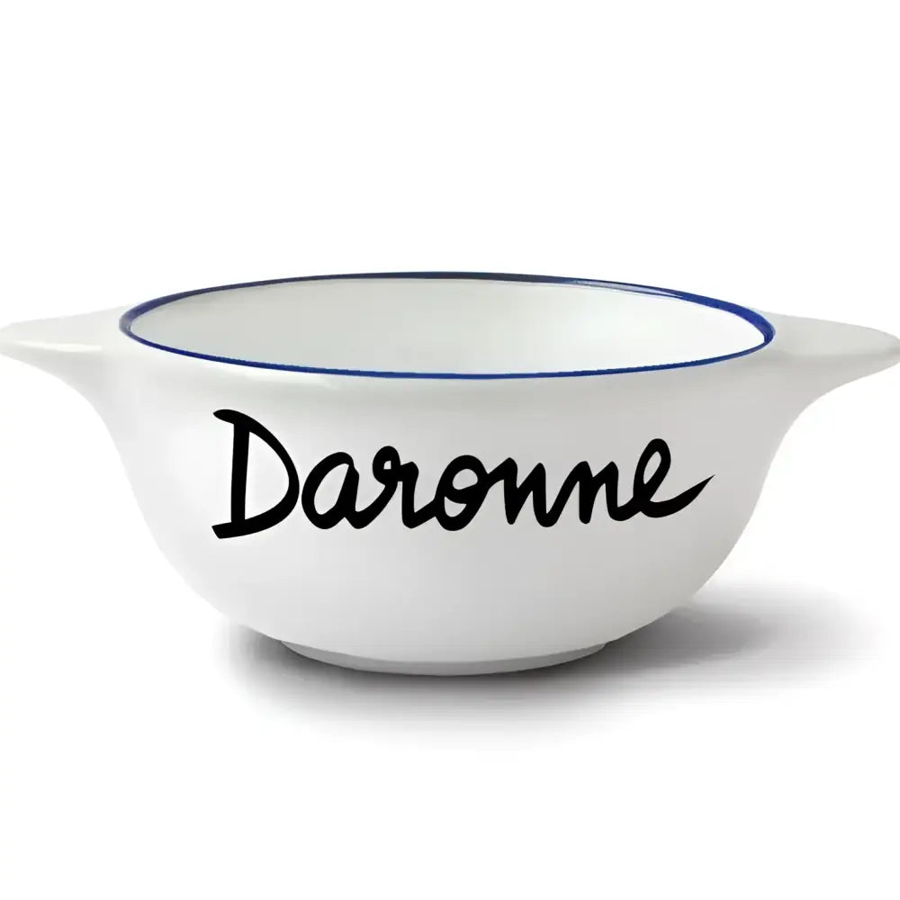 Bol breton revisité Daronne en céramique blanche à anses