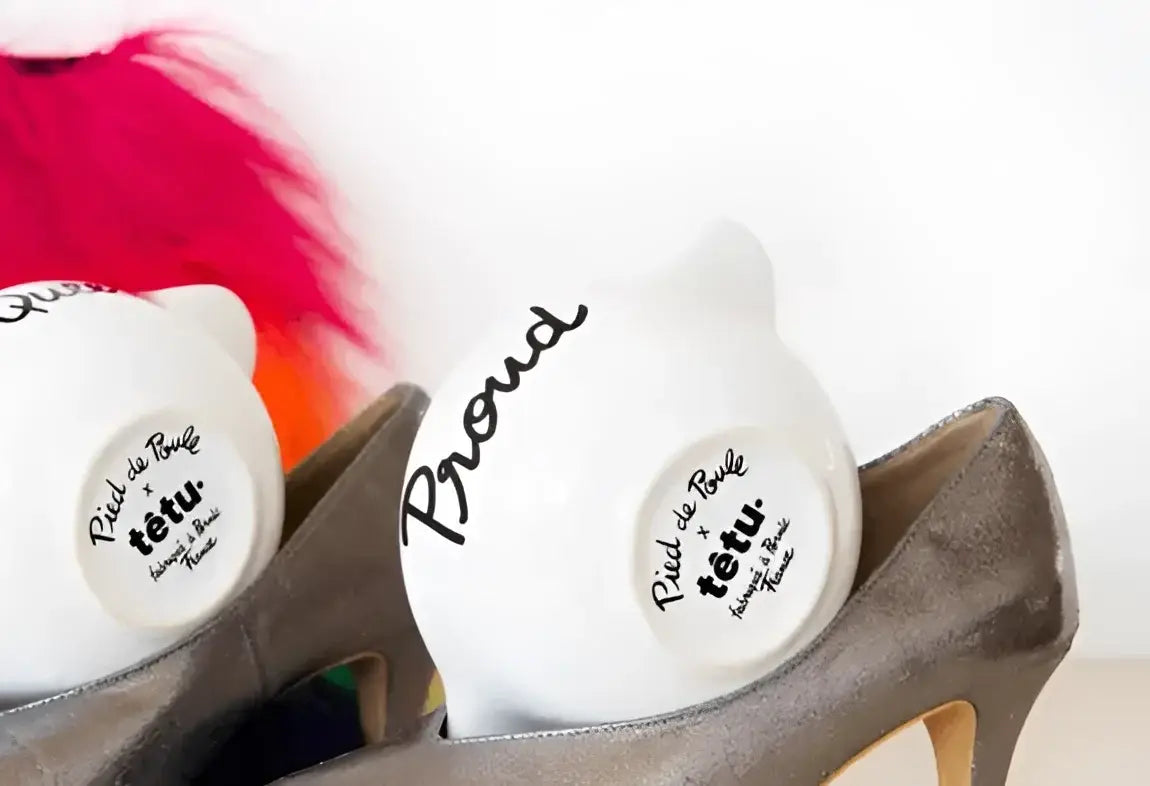 Déodorisant chaussure pied en céramique blanche Proud, Bol Breton Proud aux couleurs LGBTQIA+