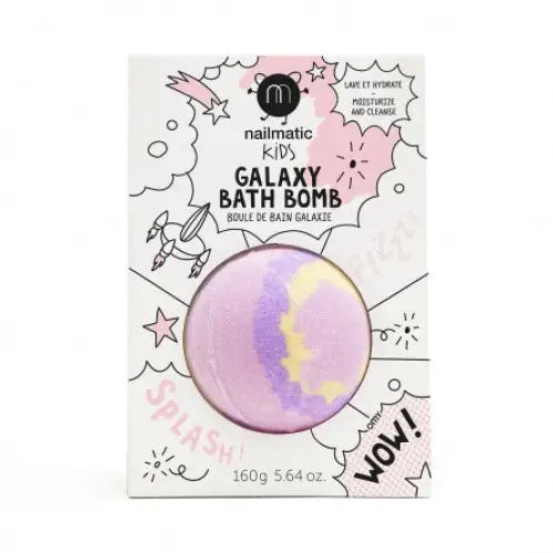 Boule de bain galaxie rose jaune violet