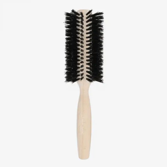 Brosse à brushing en bois de hêtre avec poils naturels et manche clair