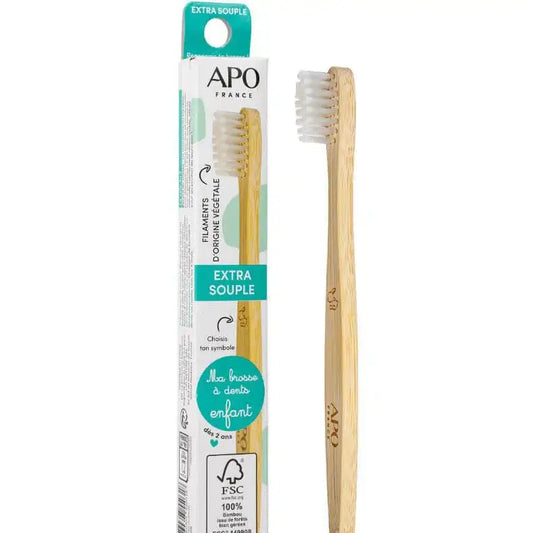 Brosse à dents en bambou extra souple - enfant