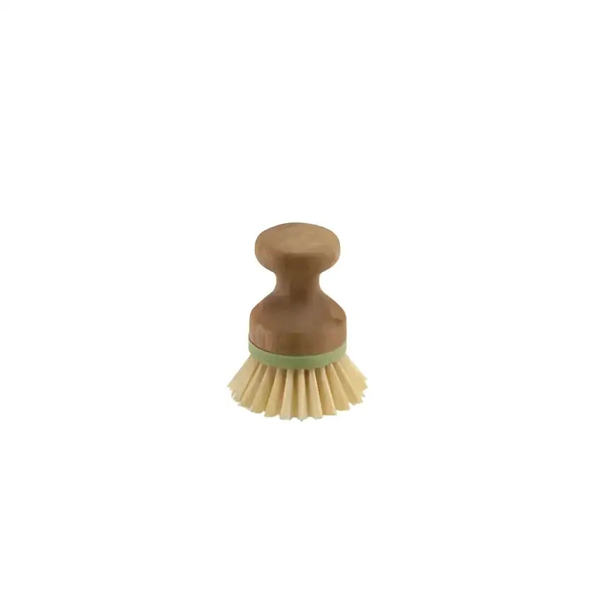 Brosse à vaisselle en bambou avec poignée en bois, poils naturels, nettoyage responsable