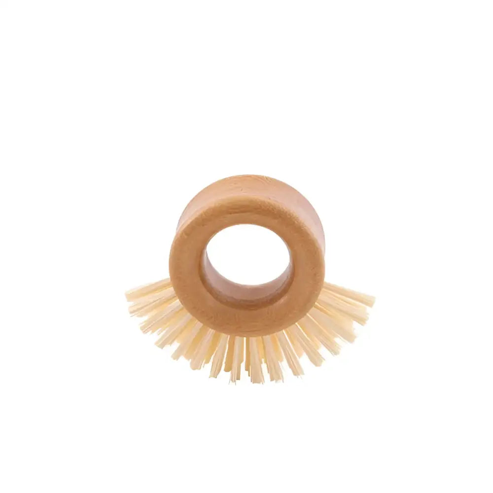 Brosse abrasive en bambou durable avec poignée circulaire et bristles claires