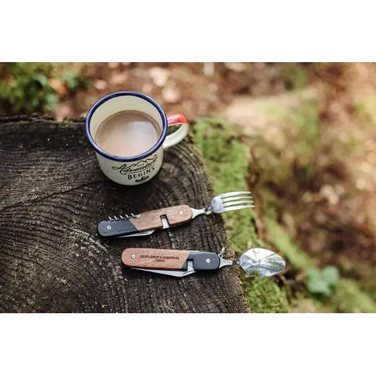 Camping Cutlery Tool (Wood)