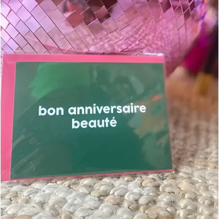 Carte bon anniversaire beauté