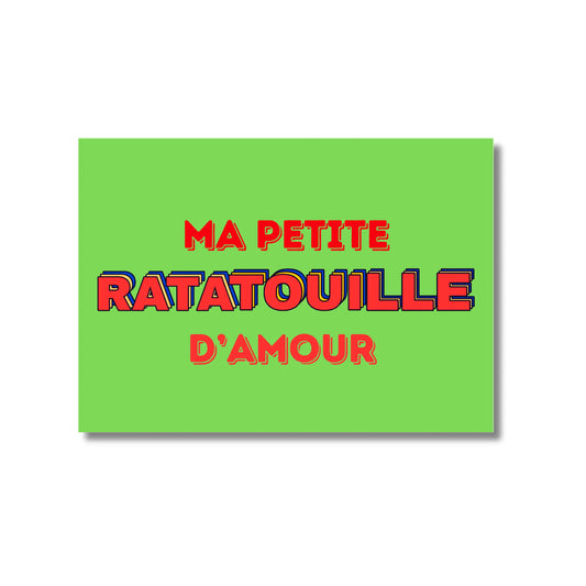 Carte postale chez kiff: ma petite ratatouille d’amour en design soigné et bonne humeur