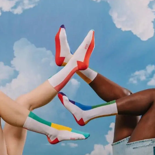 Chaussettes arc-en-ciel colorées et à motifs pour une bonne humeur et couleurs éclatantes