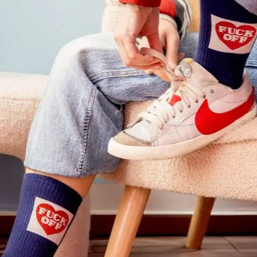 Chaussettes fuck off coeur