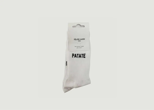 Chaussettes patate blanche 36-40 en emballage clair