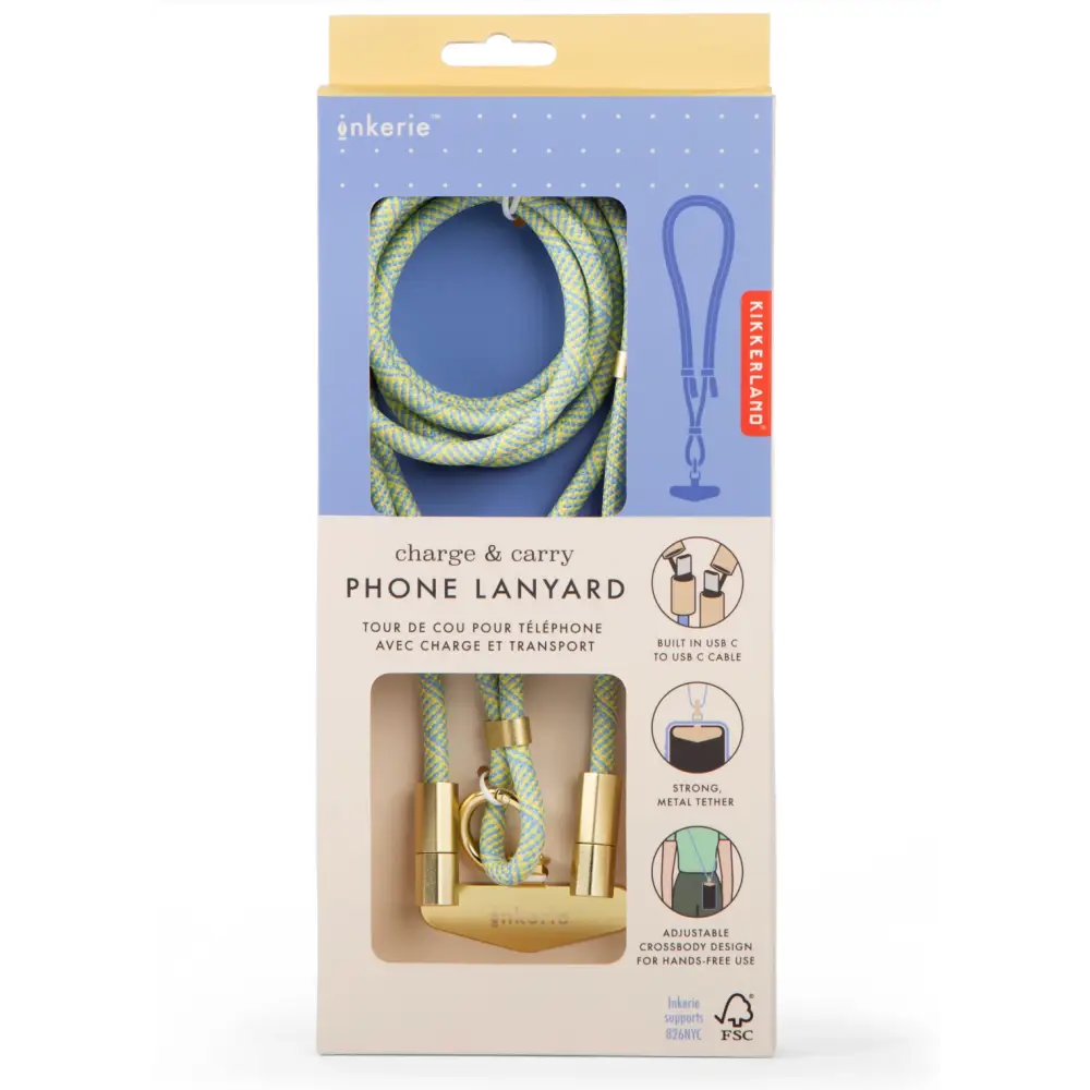 Cordon De Téléphone Bleu Avec Chargeur