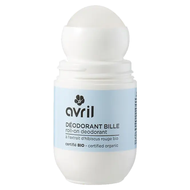 Déodorant bio bille bio huile de coco 75 g avec rouleau blanc et étiquette bleue