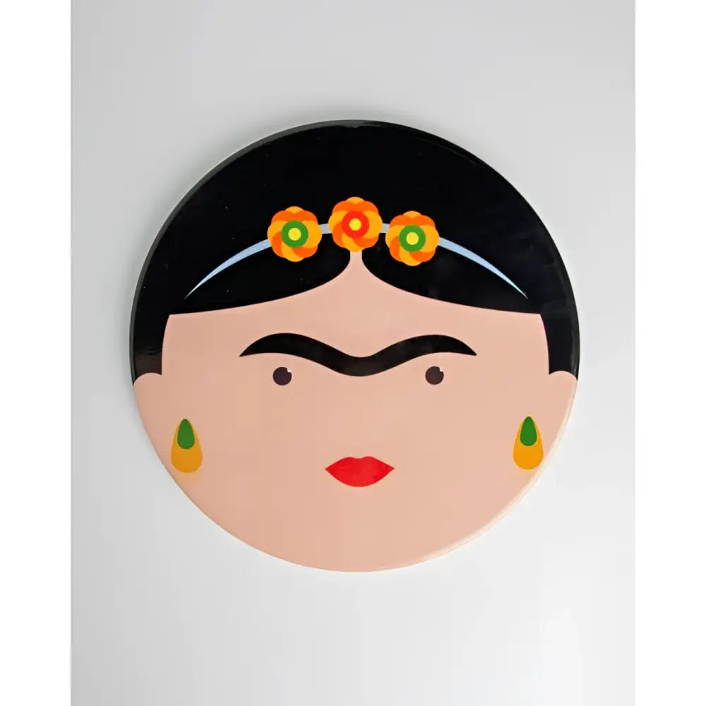 Assiette décorative Frida Kahlo en céramique, choix idéal pour décoration intérieure