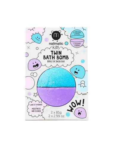 Bain bicolore Nailmatic pour peau fragile, 2x85g bleu-violet