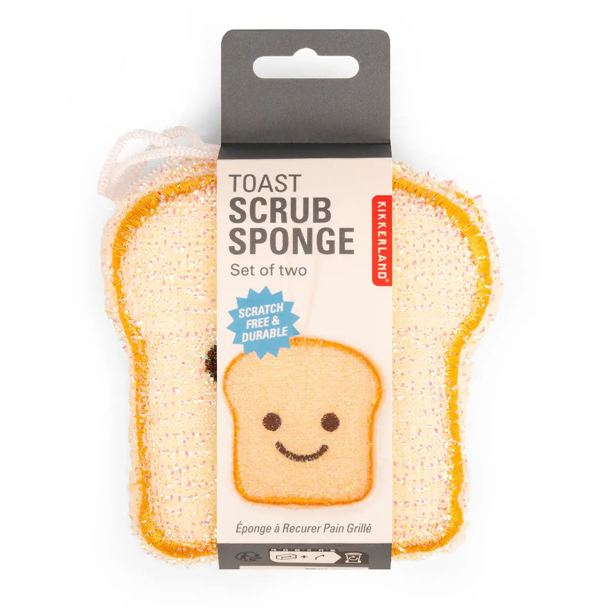 Éponges toasts souriantes pour cuisine propre et tâches ménagères faciles