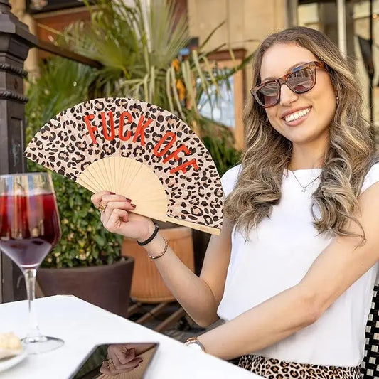 Éventail fuck off leopard