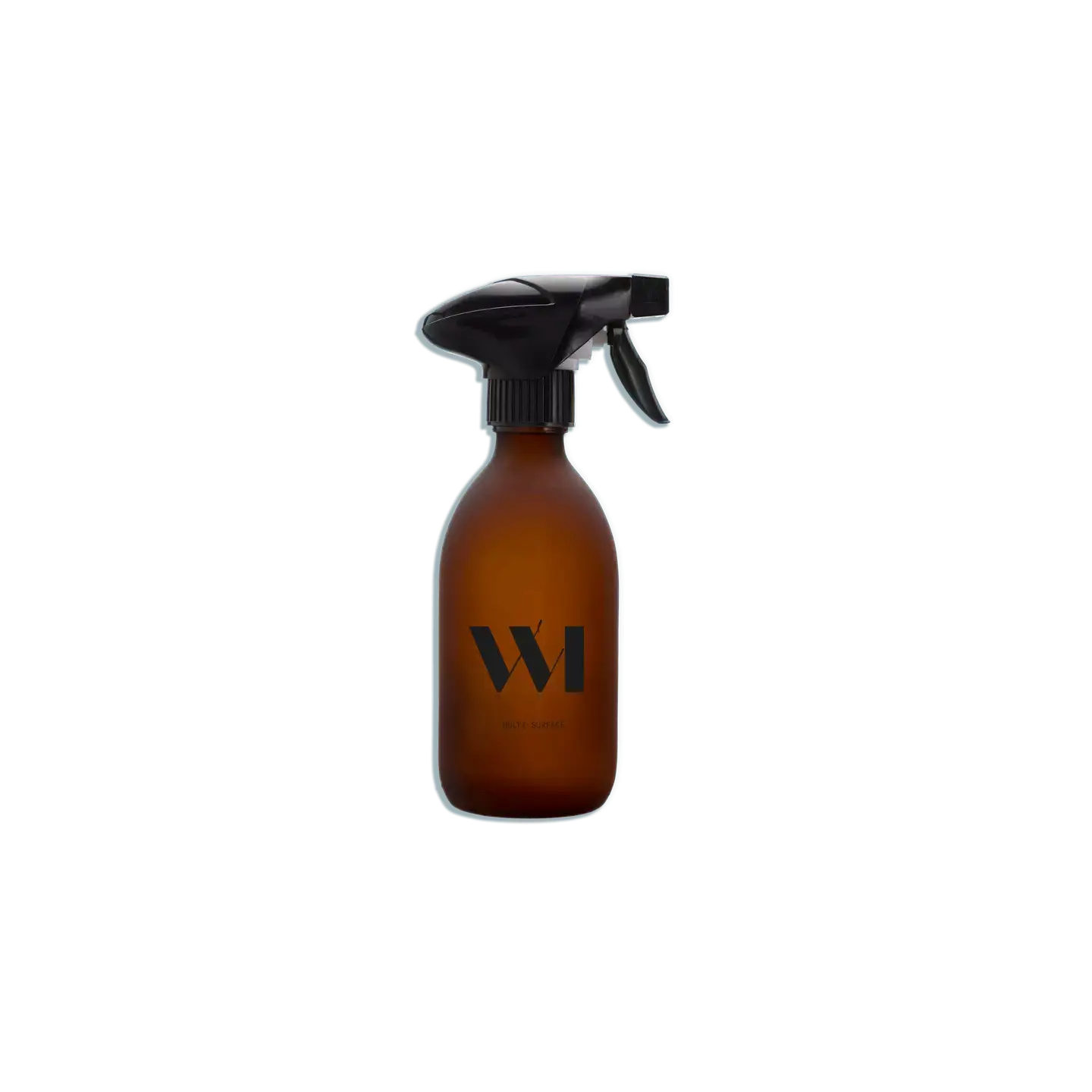 Flacon rechargeable multi-surfaces 290ml en verre ambré avec logo wi