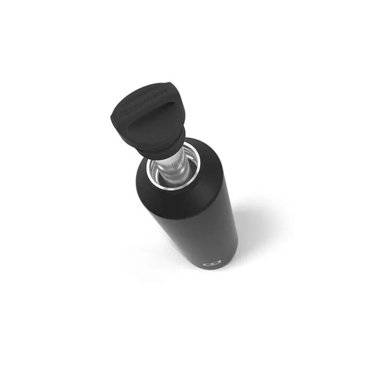 Gourde isotherme noir onyx mat avec design soigné