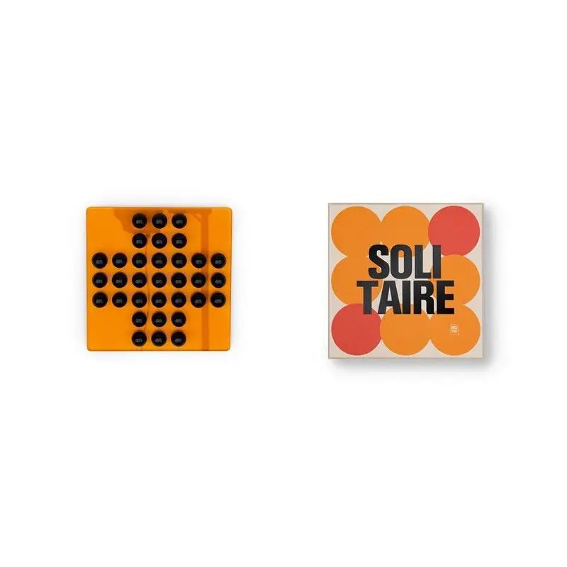 Jeu solitaire acrylique coloré en orange avec design contemporain en croix