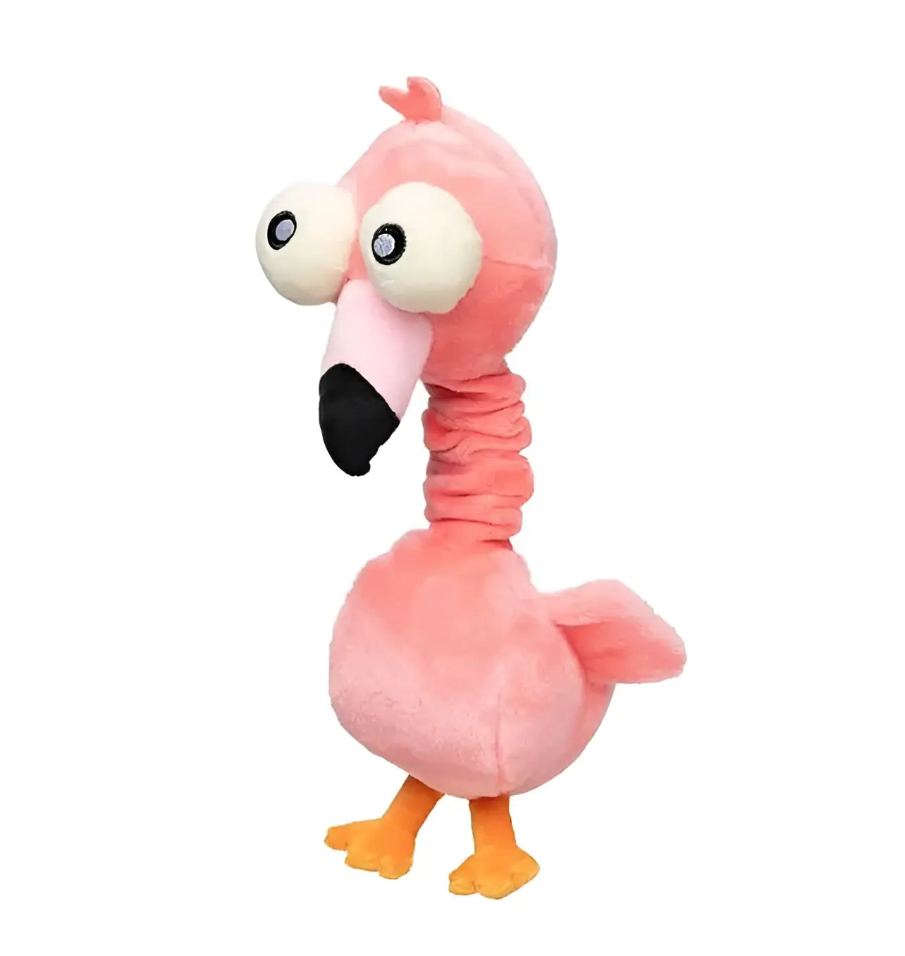 Jouet pour chien flamingo en peluche rose, long cou, curiosité naturelle