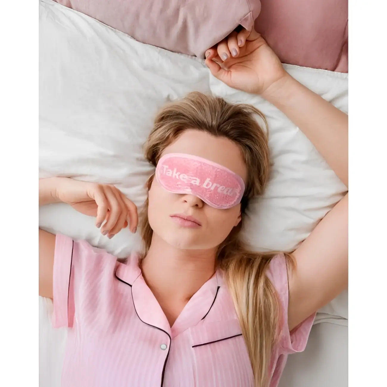 Kit masque pour les yeux Take a Break rose pour routine beauté