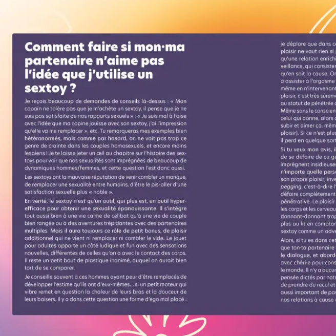Page de Le guide utile des sextoys avec article sur nouvelles sensations sexy