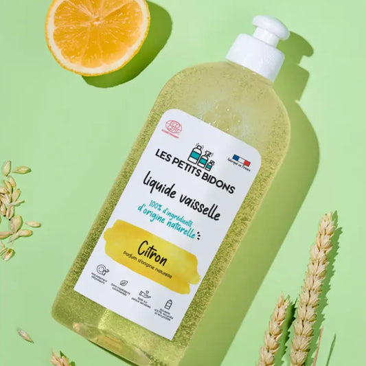 Bouteille transparente de liquide vaisselle citron frais avec pompe, 500mL