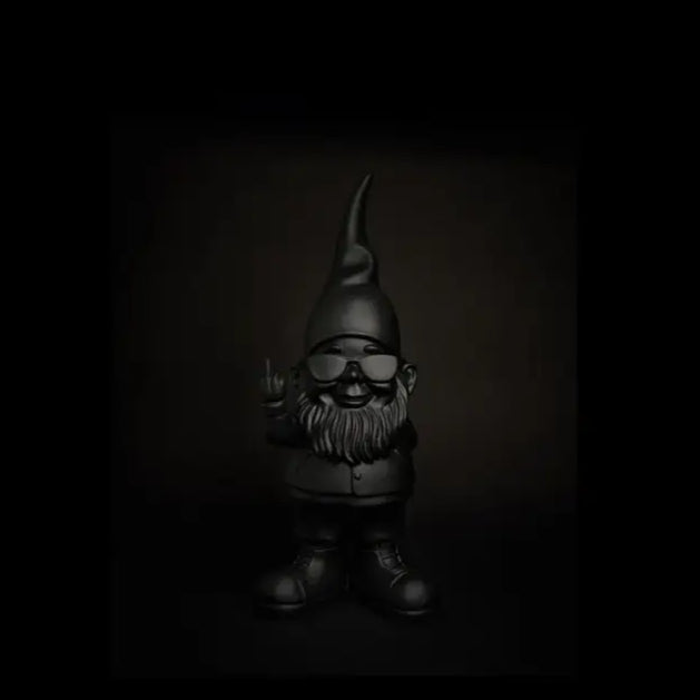 Nain fuck Bernardo noir facile à intégrer, gnome garden avec attitude cool