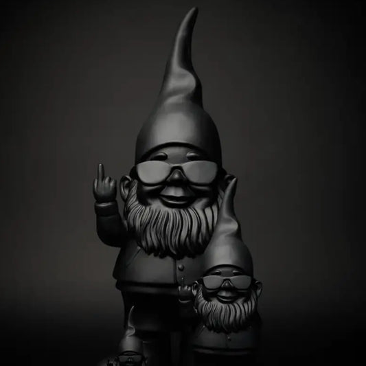 Nain fuck bernardo noir 29 cm, idée cadeau fun avec deux gnomes black cools