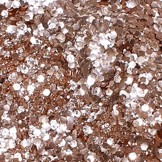 Paillettes tchin tchin vegan et plus respectueuse en rose gold glitter varié
