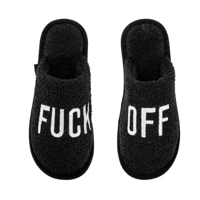 Pantoufles Fuck Off Noir