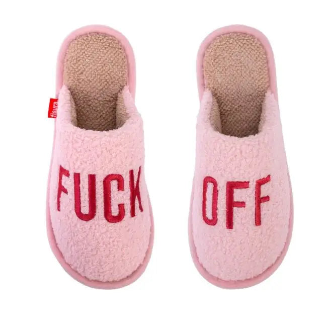 Pantoufles Fuck Off Rose