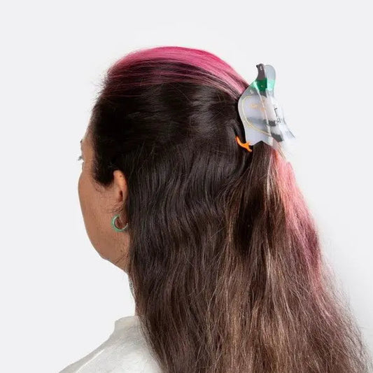 Pince à cheveux pigeon en cellulose acétate avec design unique pour femme stylée