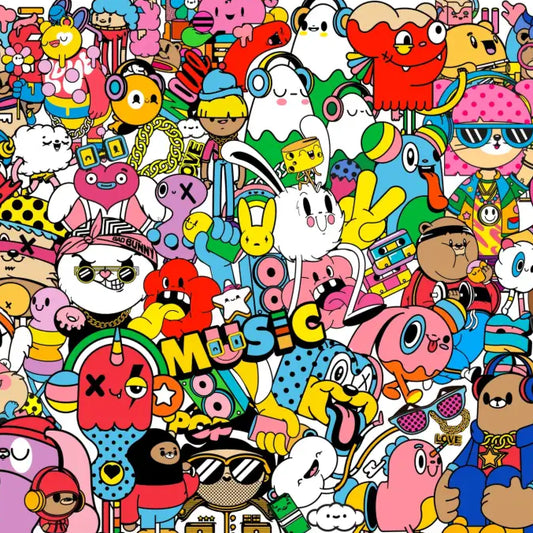 Poster géant à colorier candy music