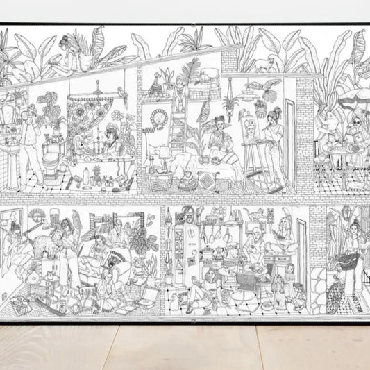 Poster géant à colorier Ellas/hers