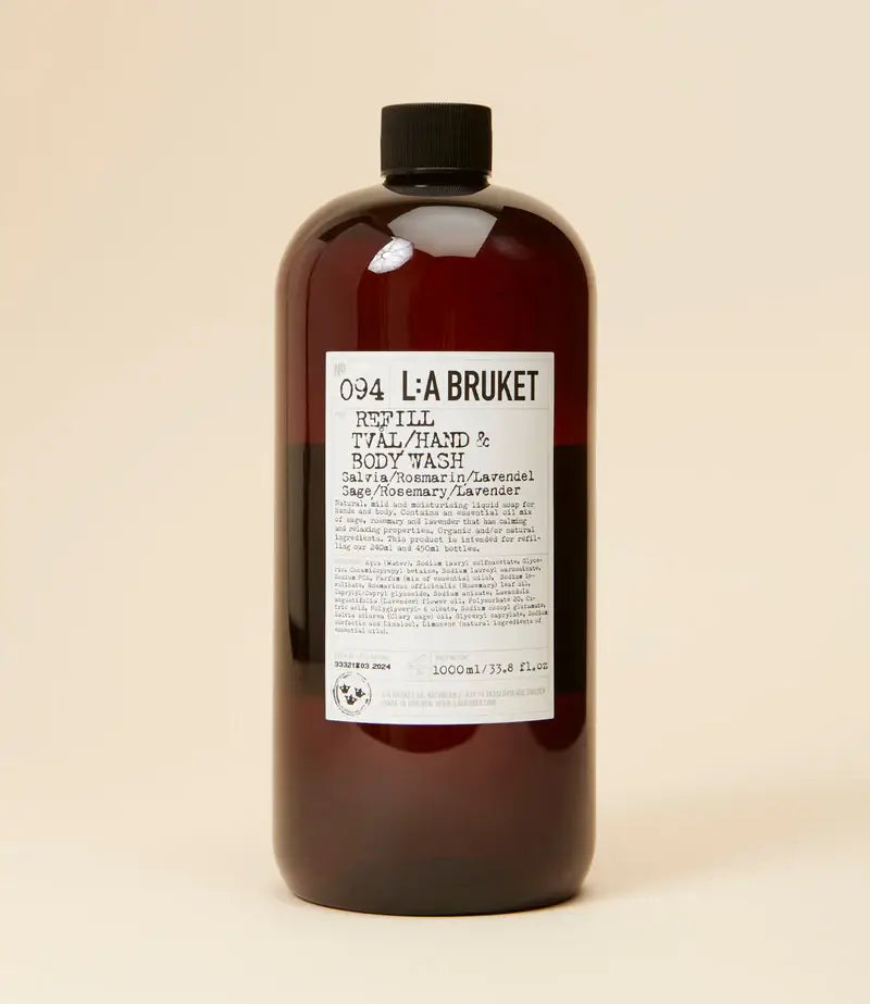 Recharge savon main corps liquide sauge romarin lavande 1000mL L:A Bruket