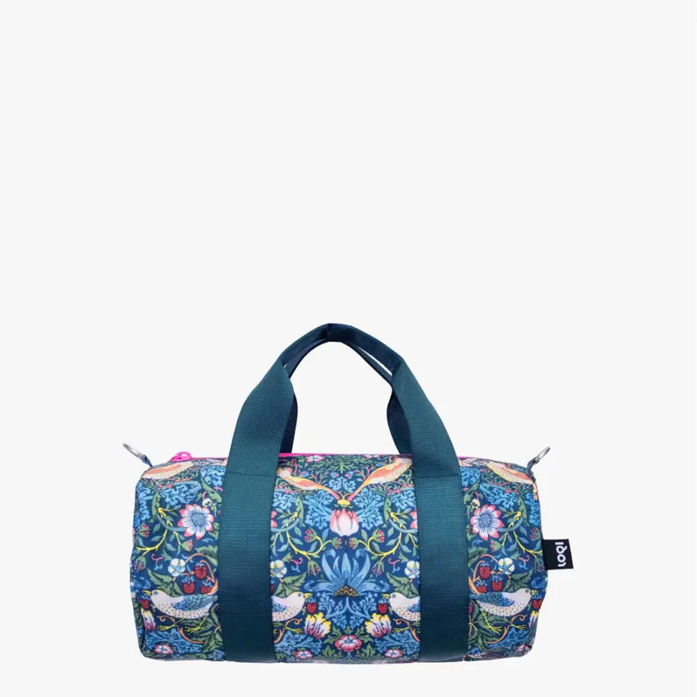 Sac week end medium William Morris avec motif et straps teal pour un look chic