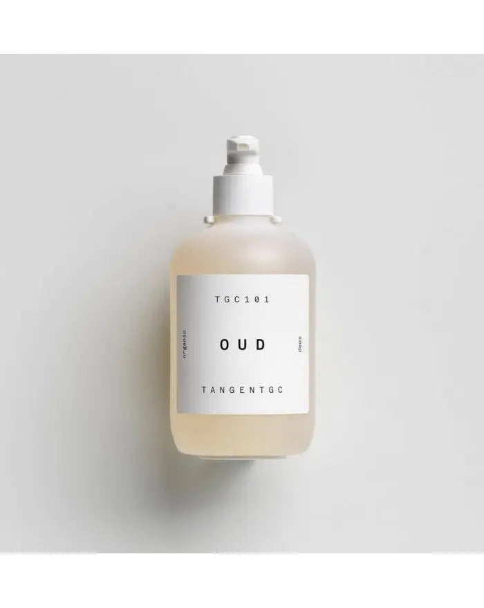 Bouteille translucide de savon liquide oud 350 mL pour nettoyage efficace