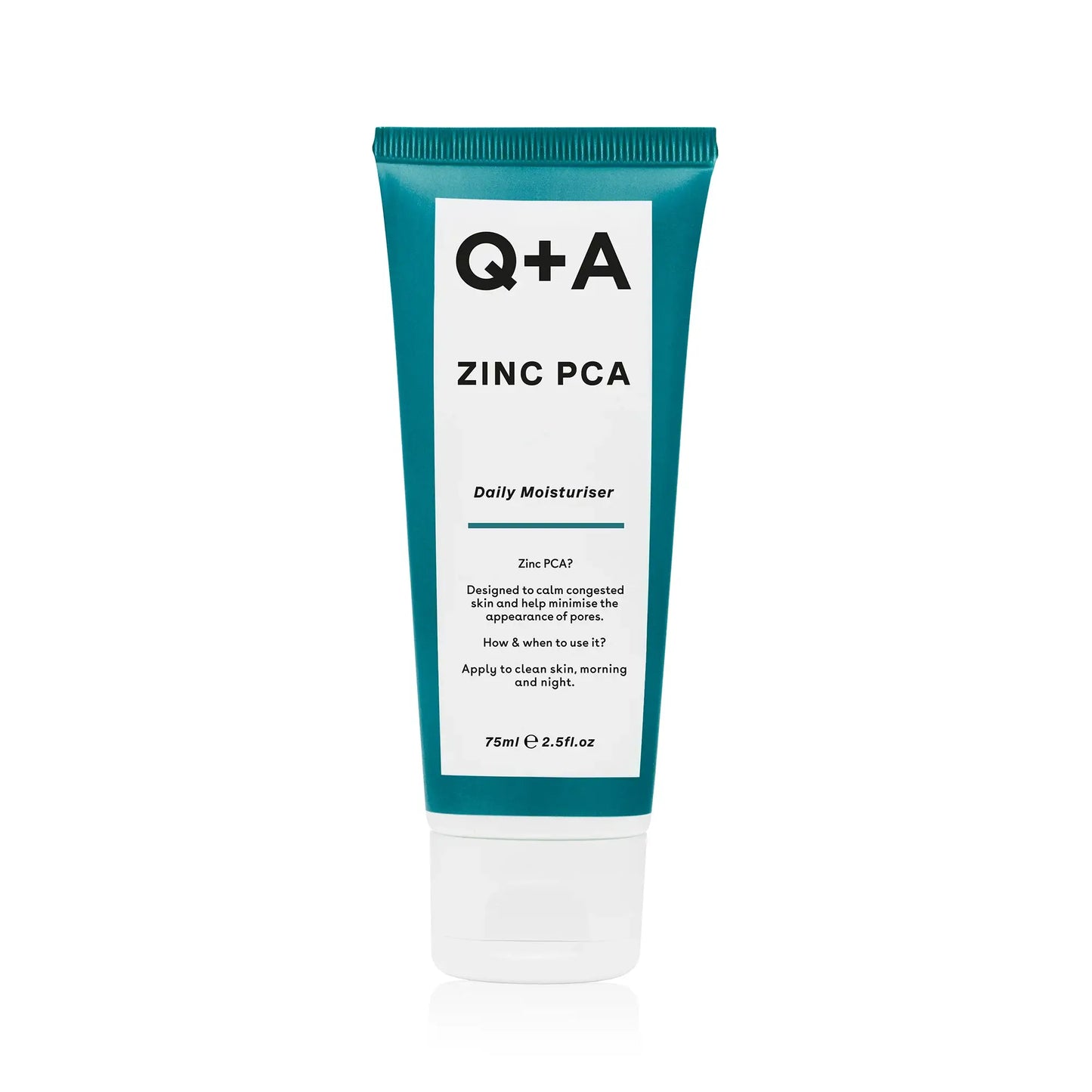 Tube Q+A Zinc PCA soin hydratant pour barrière cutanée congestionnée