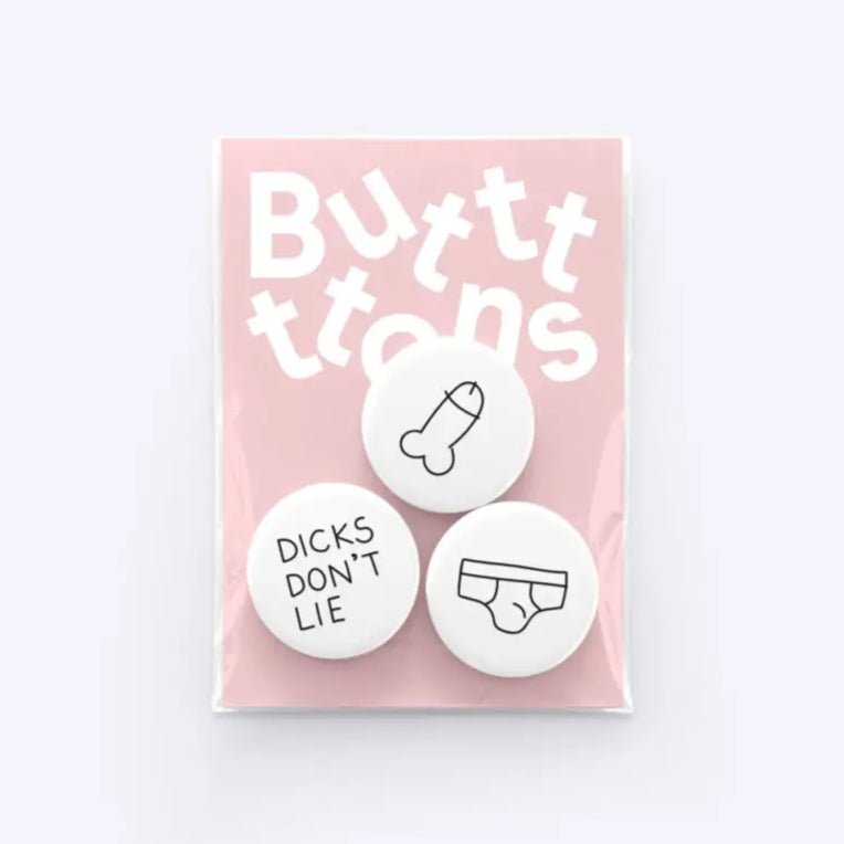 Set de 3 badges audacieux avec design unique et badges butt-ons suggestifs