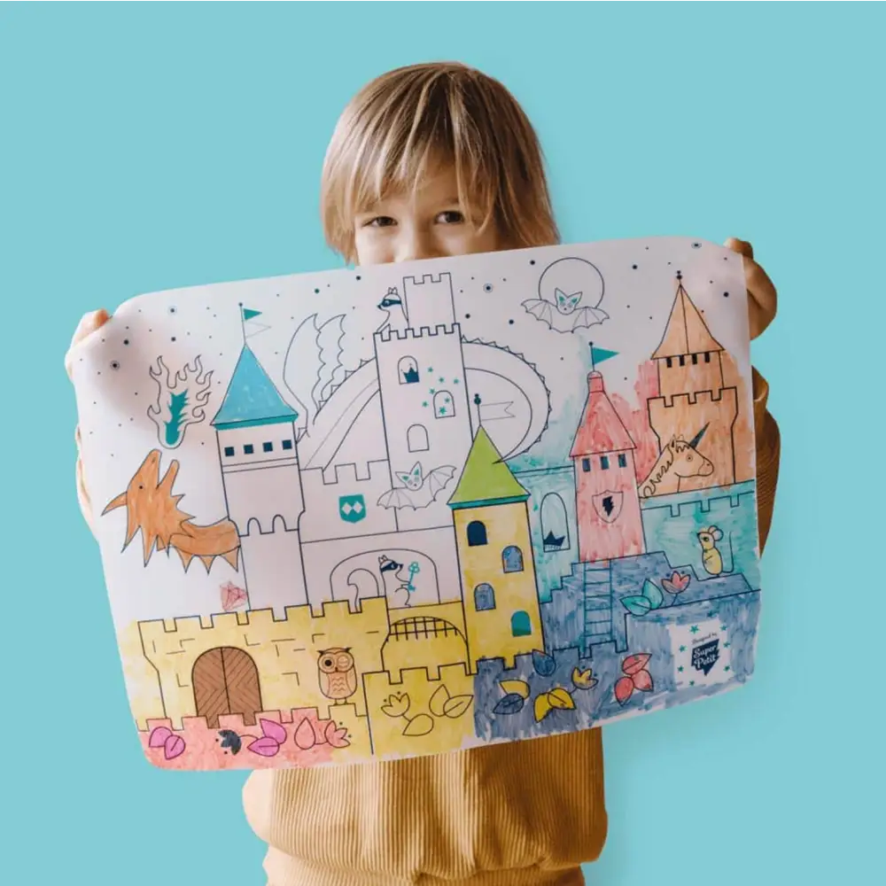 Set De Table À Colorier Chateau