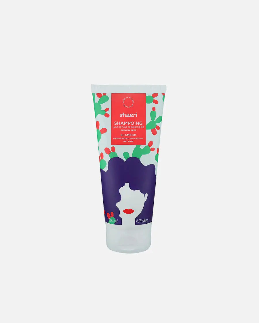 Tube vibrant de shampoing nourrissant à la figue de barbarie, texture crémeuse