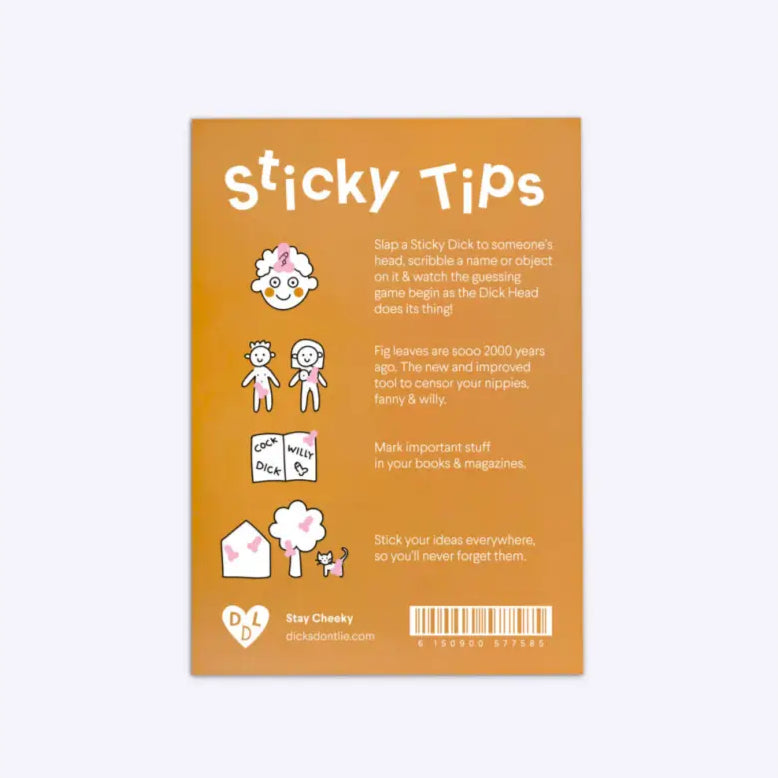 Sticker dicks notes autocollantes avec illustrations amusantes et sticky tips touche d’humour