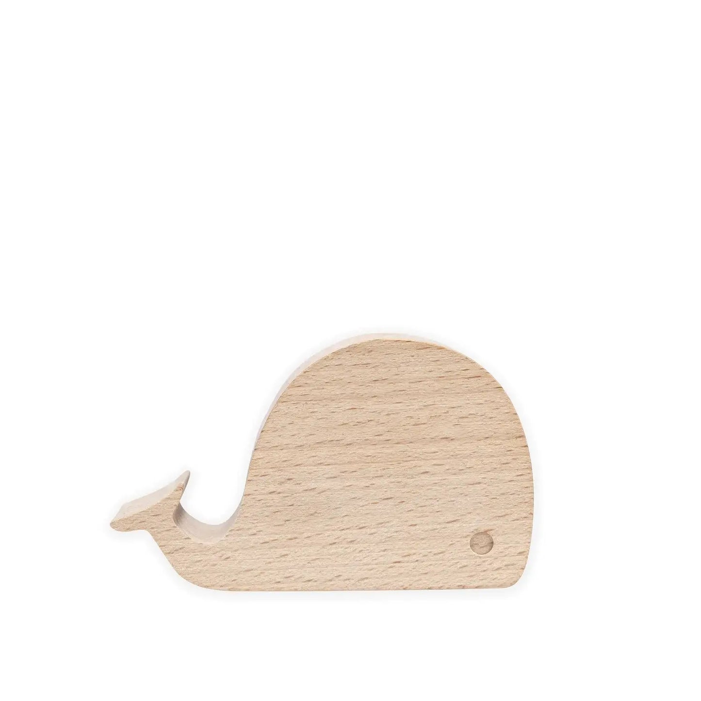 Support Téléphone Baleine en bois clair, forme baleine minimaliste, grain naturel. C’est l’accessoire idéal
