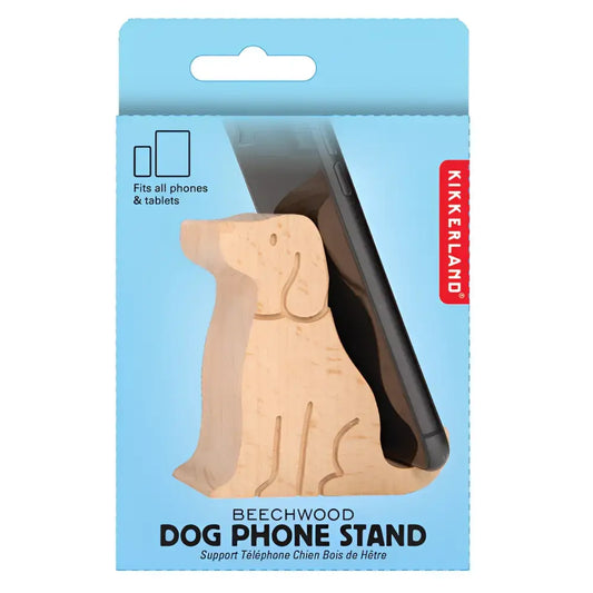 Support chien en bois de hêtre, parfait pour tous appareils, pour une bonne humeur assurée