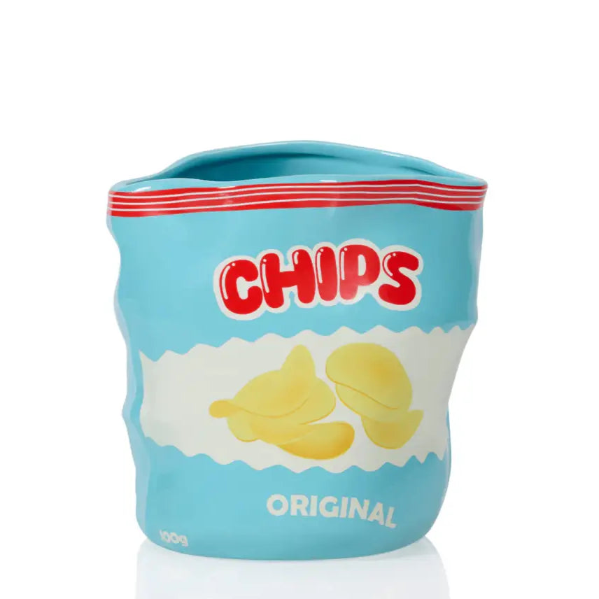 Vase bol paquet de chips en céramique en forme de sachet de chips cool