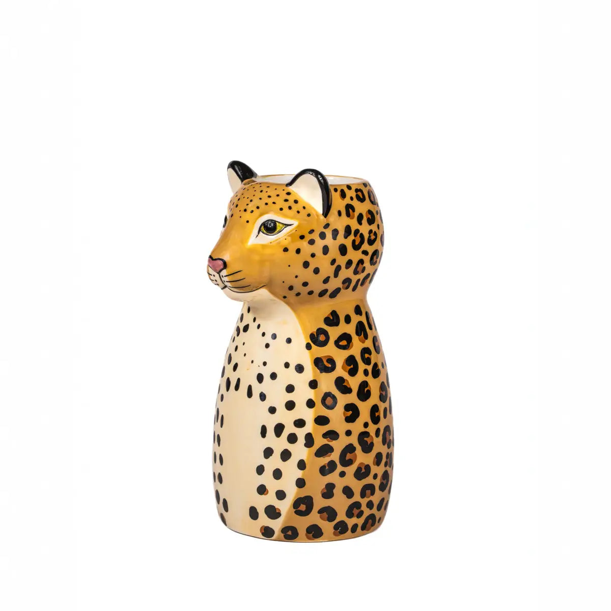Vase Léopard en céramique, forme léopard tacheté, touche sauvage collection wild animals