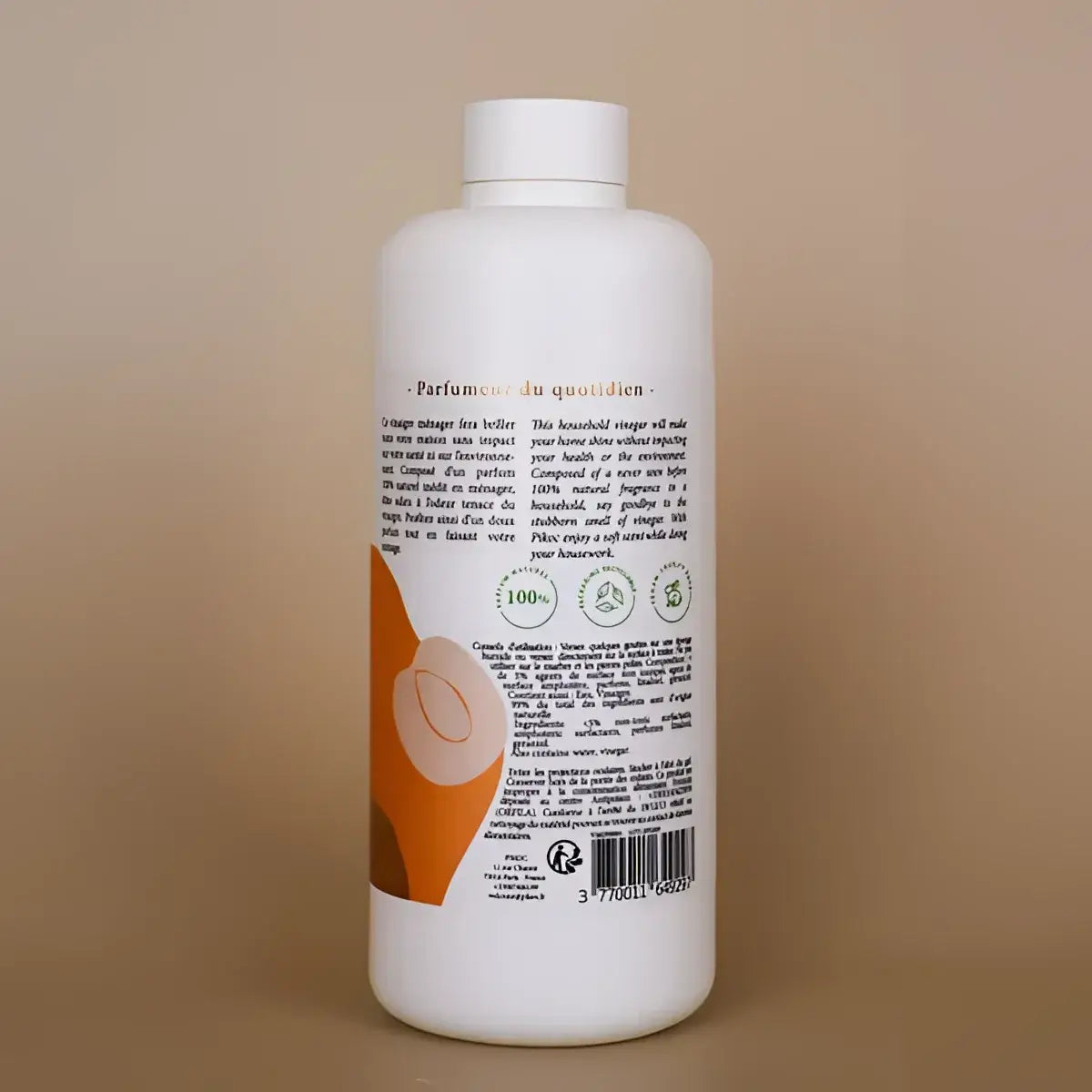 Bouteille de vinaigre Jasmin Pêche 500 ml au parfum délicat